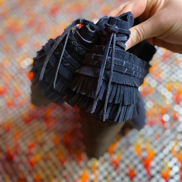 💙Navy leather ankle boots💙 - Picture 6 of 12